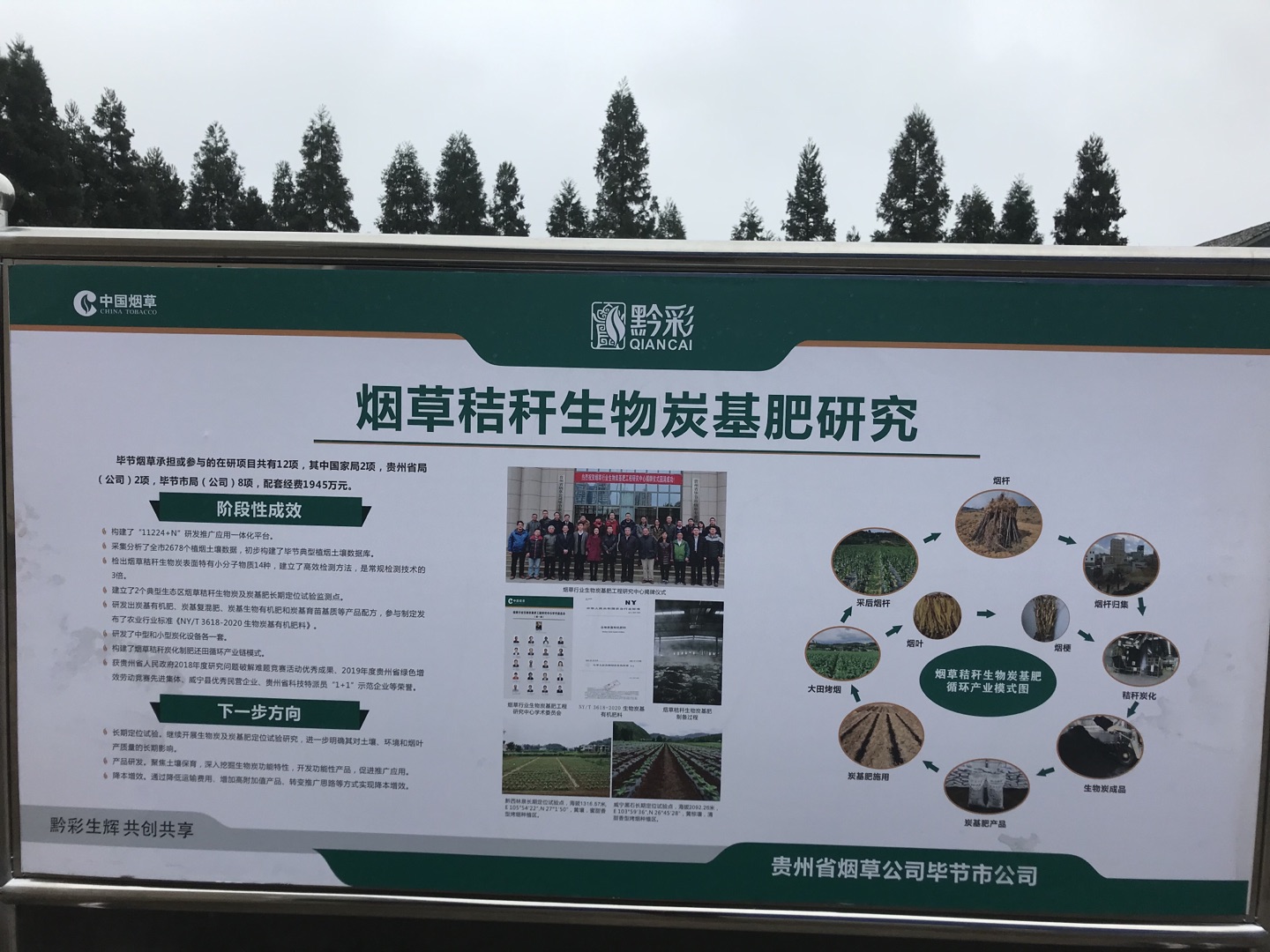 中國煙葉公司、國家局科技司領導一行人參觀考察時科貴州炭基肥生產基地